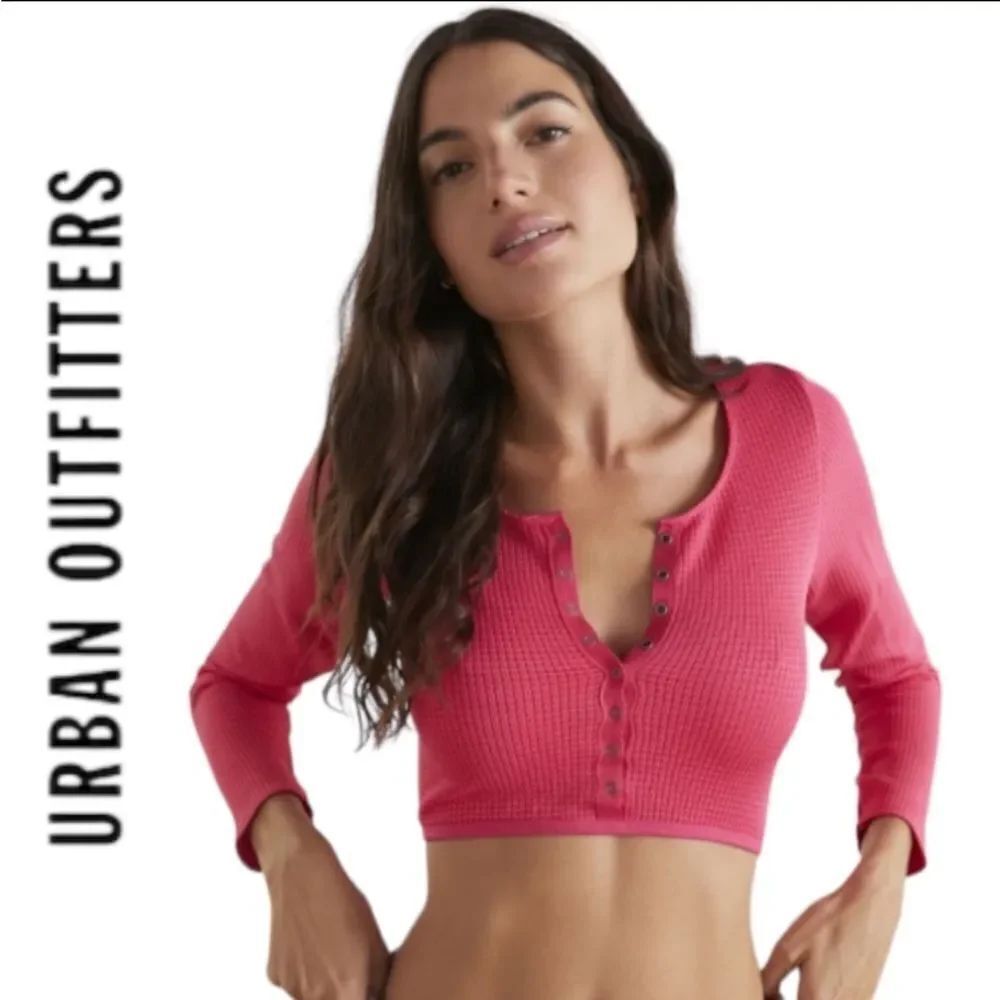 NEW Out From Under UO Urban Outfitters Seamless Thermal Cropped Shirt Top XL